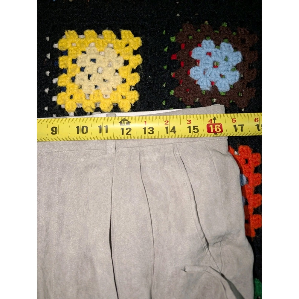 Vintage Pronti By Phita Pleaded 33X29 Micro Suede Pants - Picture 6 of 10